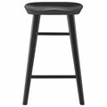 Homeroots 26 in. Solid Wood Counter Stool, Black 400619